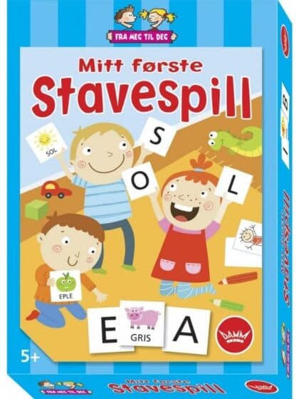 Mitt første stavespill - fra meg til deg barnespill - med timeglass