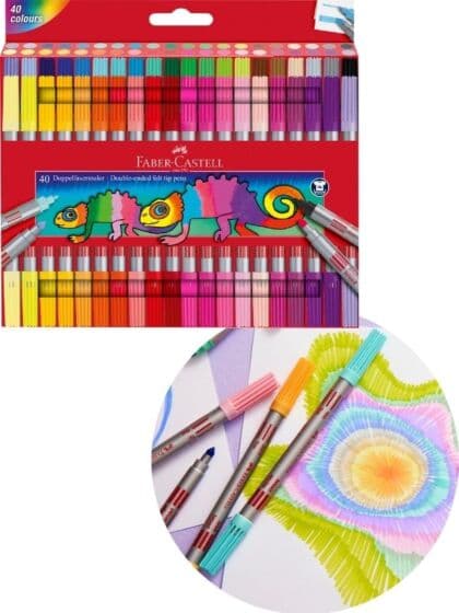 Faber-Castell dobbeltsidge tusjer - 40 farger