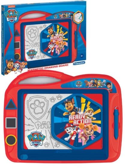 Clementoni Paw Patrol evighetstavle - magnetisk tegnetavle med penn og stempler