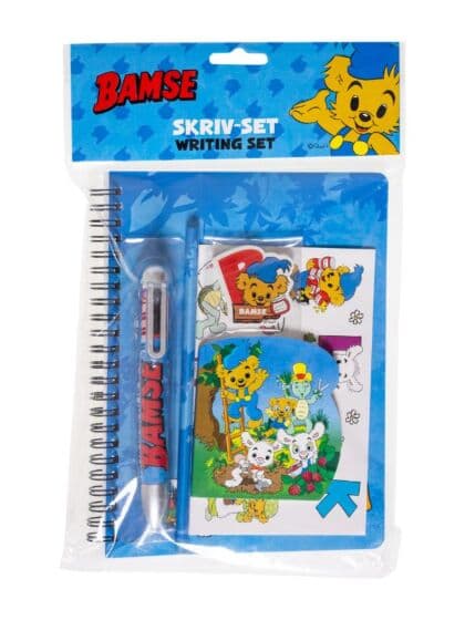 Bamse Skrivesett med skrivebok og penn