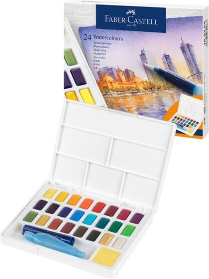 Faber-Castell akvarellmaling - 24 vannfarger