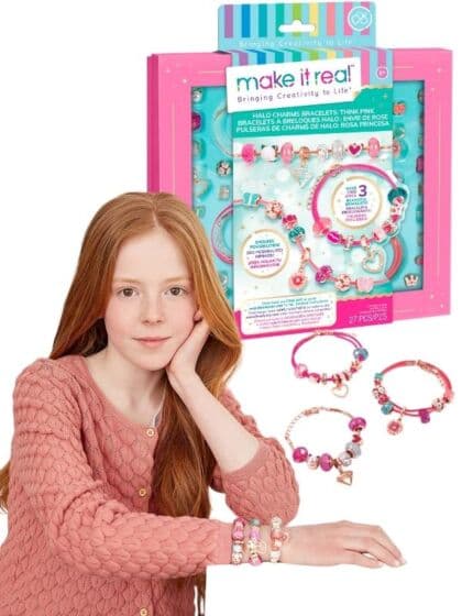 Make it Real Halo Charms smykkesett - lag 3 armbånd med perler og anheng