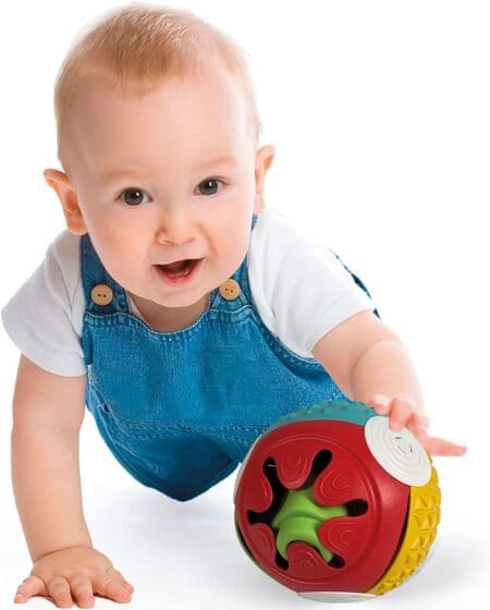 Clementoni Baby Clemmy sanseball med 5 myke byggeklosser