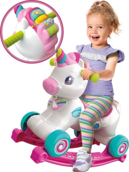 Clementoni baby enhjørning gyngehest med lys og lyd