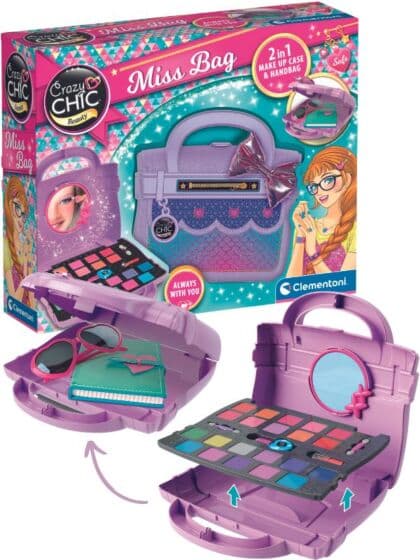 Clementoni Crazy Chic Miss Bag 2i1 sminkekoffert og håndveske
