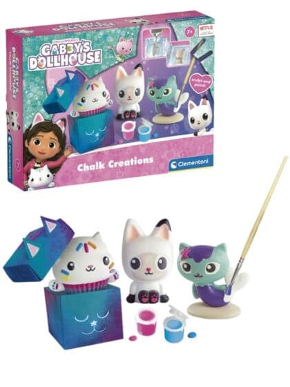 Clementoni Gabbys Dukkehus – krittsett med støpeformer og maling