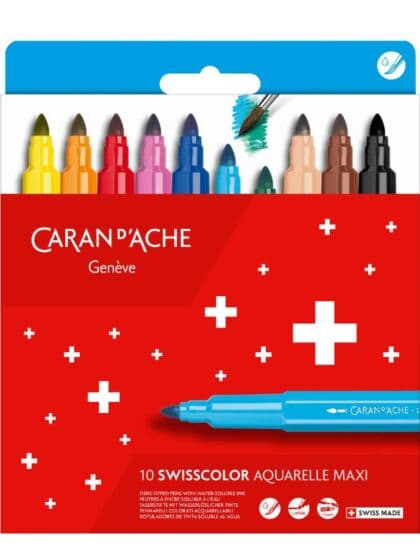 Caran D'Ache Swisscolor Maxi tusjer - 10 vannfarger