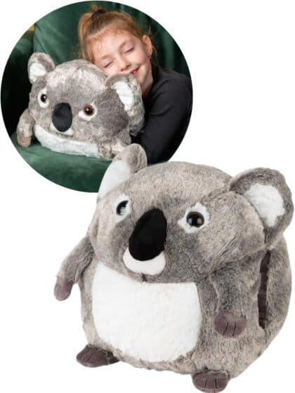 Noxxiez 3-i-1 Koala - bamse, håndvarmer og pute - 35 cm