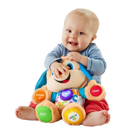 Fisher Price Laugh and Learn smart hundevalp - interaktiv bamse som lærer deg mye - 75+ sanger og fraser - norsk