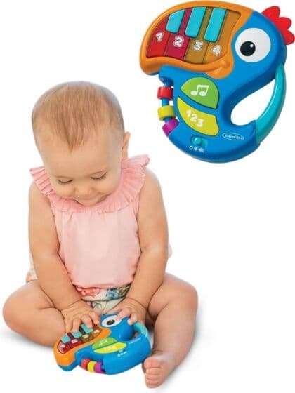 Infantino Tukan Piano med lys og musikk - lær tallene