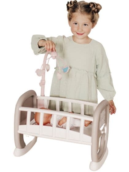 Smoby Baby Nurse dukkevugge med uro - passer dukker opptil 42 cm