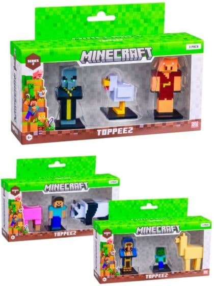 Minecraft 3D Figursett 6 cm – 3-pack