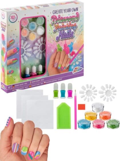Grafix Diamond Painting neglesett - perlekunst til neglene