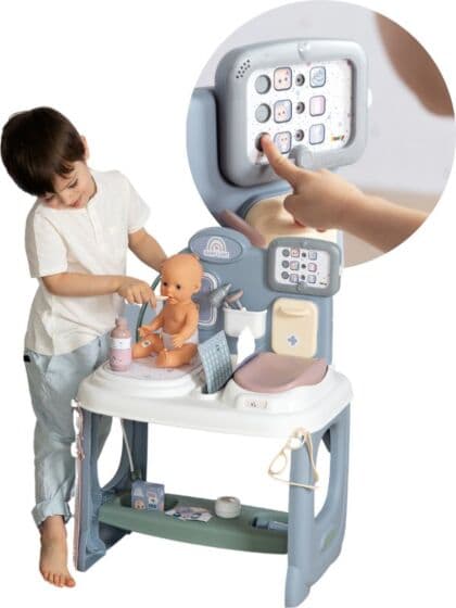 Smoby Baby Care undersøkelsesbord med tilbehør - til dukke opptil 38 cm