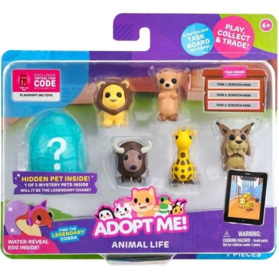 Roblox Adopt Me 6-Pack Pets - 6 forskjellige dyrefigurer - 5 cm