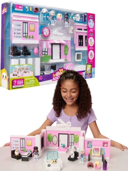 Adopt Me Pet Deluxe Salong lekesett med figurer - 28 deler