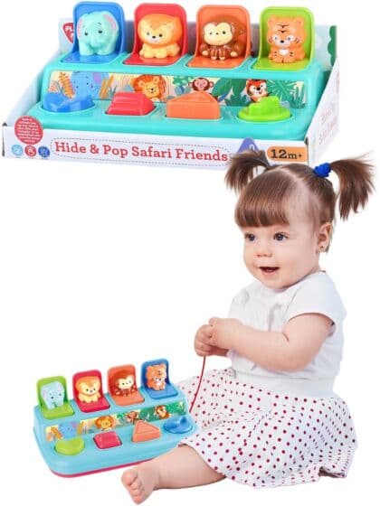 Pop-up dyrefigurer - babyleke fra 12 mnd