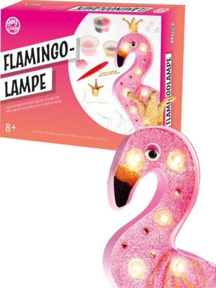 Gøy å lage hobbyeske - Flamingolampe