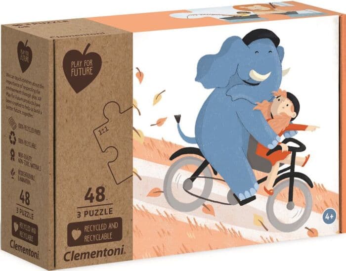 Clementoni PFF puslespill 3x48 brikker - laget av 100% resirkulert papir