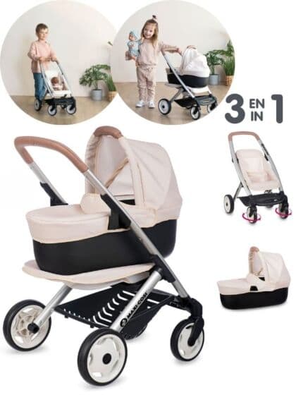 Smoby Maxi-Cosi & Quinny 3-i-1 kombi dukkevogn med avtakbar bag