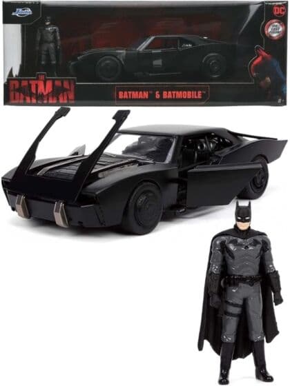 Batman Batmobile metallbil med actionfigur – 21 cm