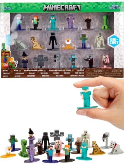 Minecraft Nano figursett serie 12 - 18 figurer i metall