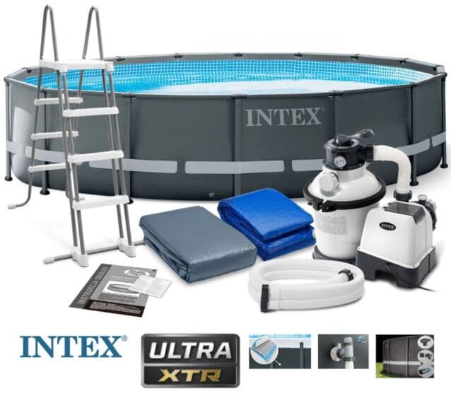 Intex Ultra XTR Frame Pool - rundt rammebasseng med sandfilterpumpe - 488 x 122 cm - komplett sett