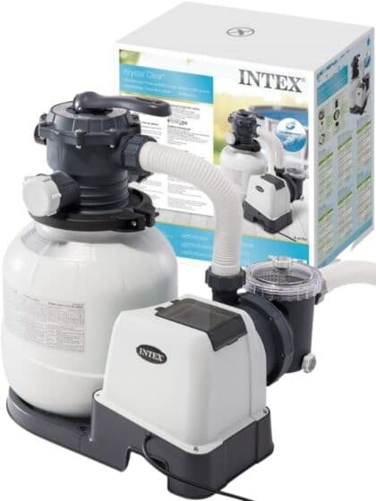 Intex Krystal Clear sandfilterpumpe til basseng - 7900 liter i timen