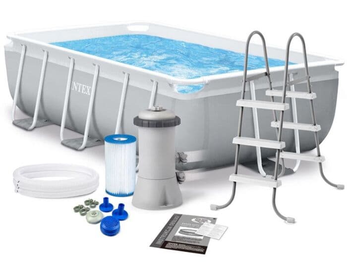 Intex Prism Frame Pool - rektangulært rammebasseng med filterpumpe - 300 x 175 x 80 cm