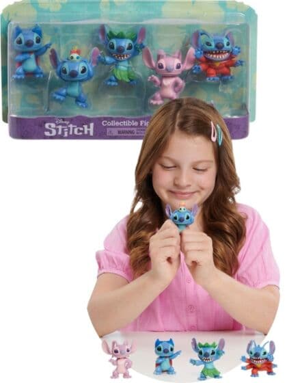 Disney Stitch samlefigurer i sett - 5 figurer 7,5 cm høye