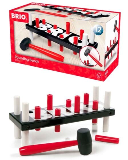 BRIO bankebrett i tre 30515 - sort med 8 pinner