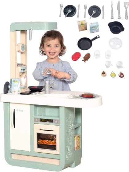 Smoby Cherry lekekjøkken med lys og lyd - 25 tilbehør