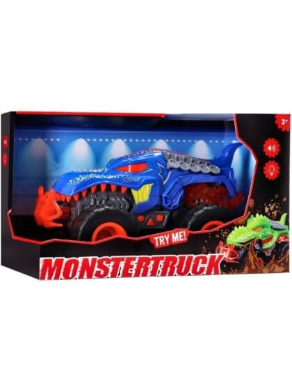 Monstertruck Dino med lys og lyd – actionbil for barn