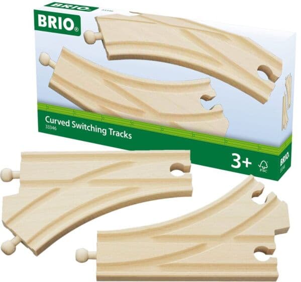 BRIO sporveksel skinner 144 mm - 2 pk - 33346