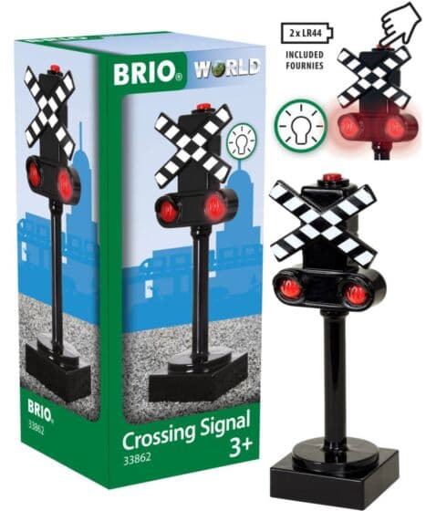 BRIO World skilt planovergang, med lys 33862