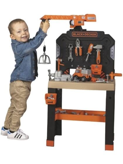 Smoby Black+Decker Verktøybenk med 92 deler