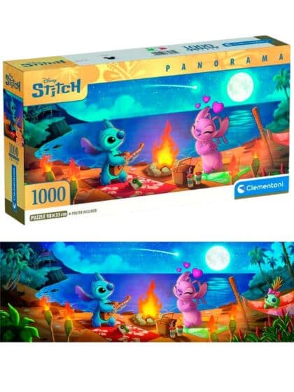 Clementoni Panorama puslespill 1000 brikker – Disney Stitch