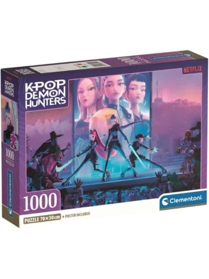 Clementoni K-Pop Demon Hunters puslespill 1000 brikker – 70 x 50 cm