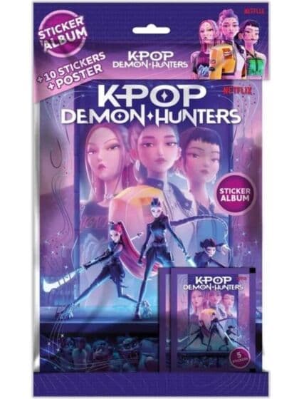 K-Pop Demon Hunters klistremerkealbum – album med 2 klistremerkepakker