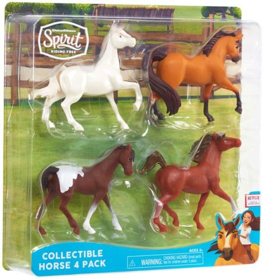 Spirit Riding Free figurpakke - 4 små hester