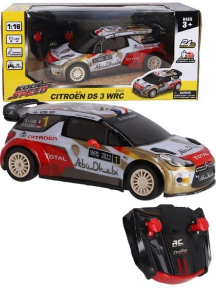 Citroen DS 3 WRC Radiostyrt bil med lys og fjæring - 24 cm