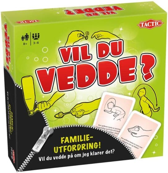 Vil du vedde? Familieutfordring - brettspill med morsomme utfordringer