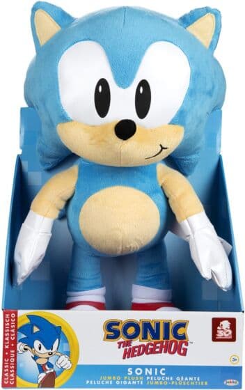 Sonic the Hedgehog Jumbo bamse 45 cm - klassisk Sonic
