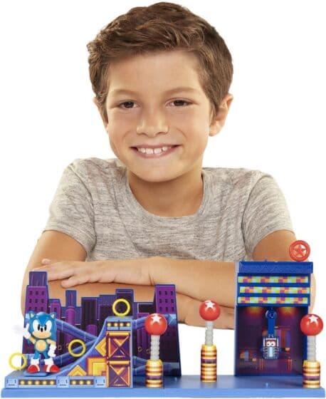 Sonic the Hedgehog Studiopolis Zone lekesett - med Sonic-figur 6 cm