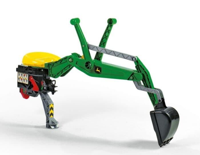 Rolly Toys rollyBackhoe: John Deere gravearm med sete og støttefot til tråtraktor