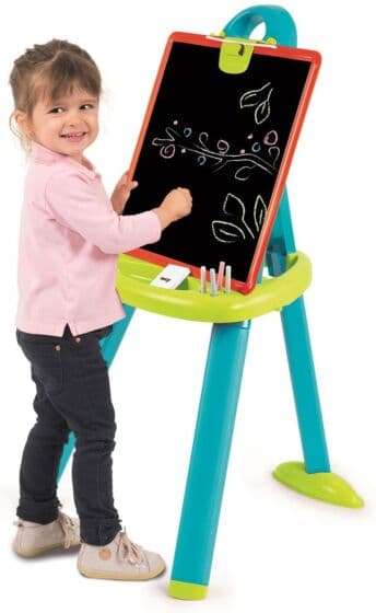 Smoby 2-i-1 tavle - kritt-tavle og magnetisk whiteboard - 105 cm høy