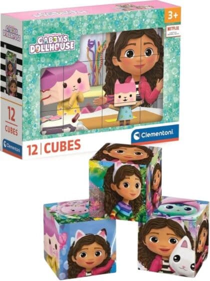 Clementoni Gabbys Dukkehus puslekuber - 12 stk