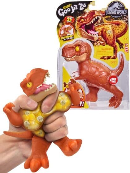 Goo Jit Zu Jurassic World actionfigur med bitenagrep - T-Rex dinosaur-figur