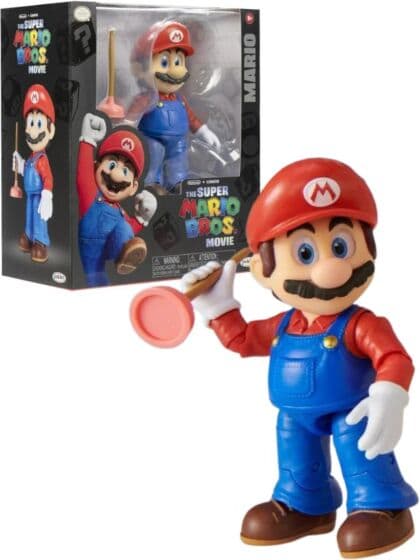 Super Mario Movie figur 13 cm - Mario med tilbehør