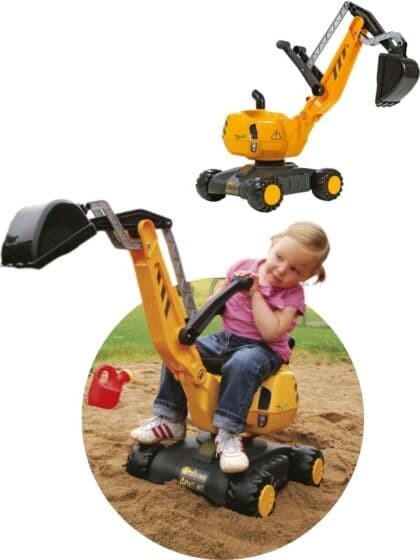 Rolly Toys rollyDigger Gravemaskin til å sitte på - roterer 360°